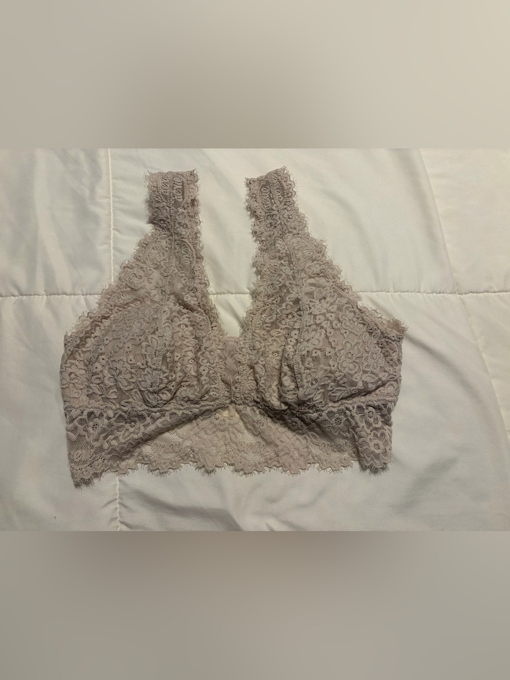 Aerie Lace Bralette in Light Taupe - Women Intimates